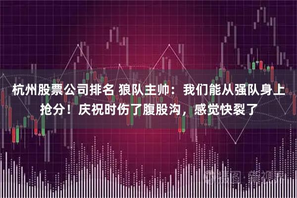 杭州股票公司排名 狼队主帅：我们能从强队身上抢分！庆祝时伤了腹股沟，感觉快裂了